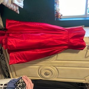 strapless high-low red prom dress. worn once.